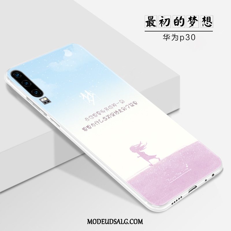 Huawei P30 Etui Blød Smuk Alt Inklusive Silikone Nubuck