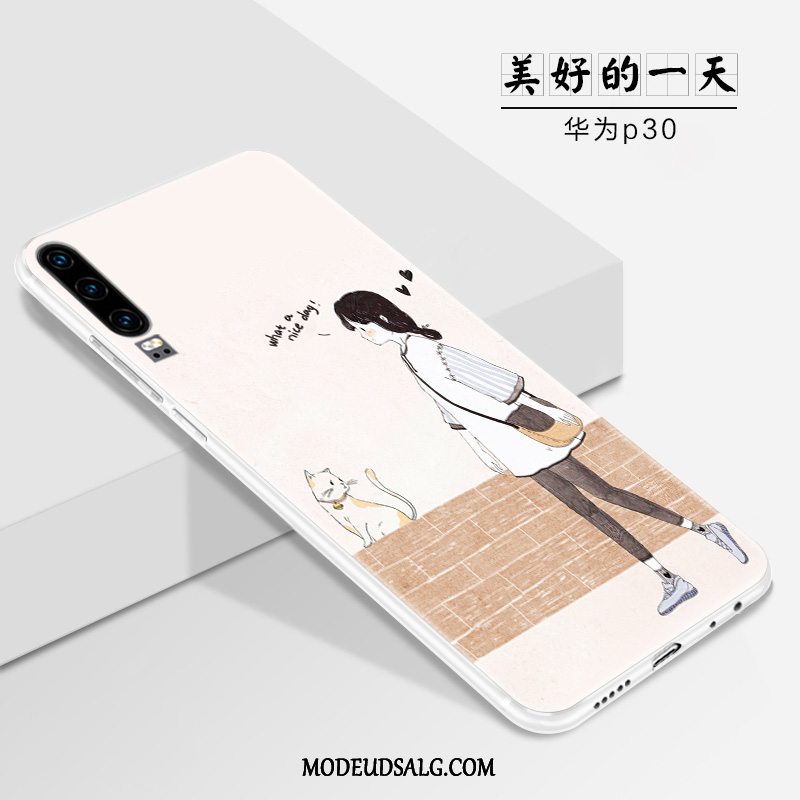 Huawei P30 Etui Blød Smuk Alt Inklusive Silikone Nubuck