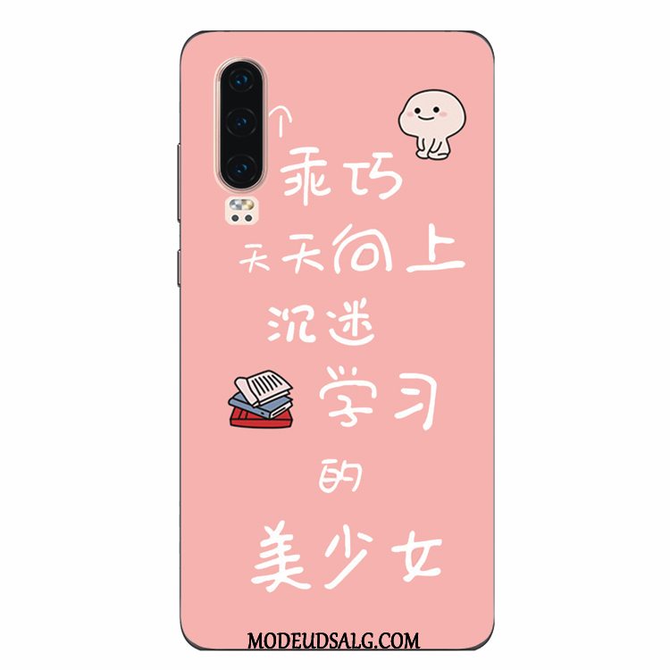 Huawei P30 Etui / Cover Af Personlighed Silikone Beskyttelse Hvid Simple