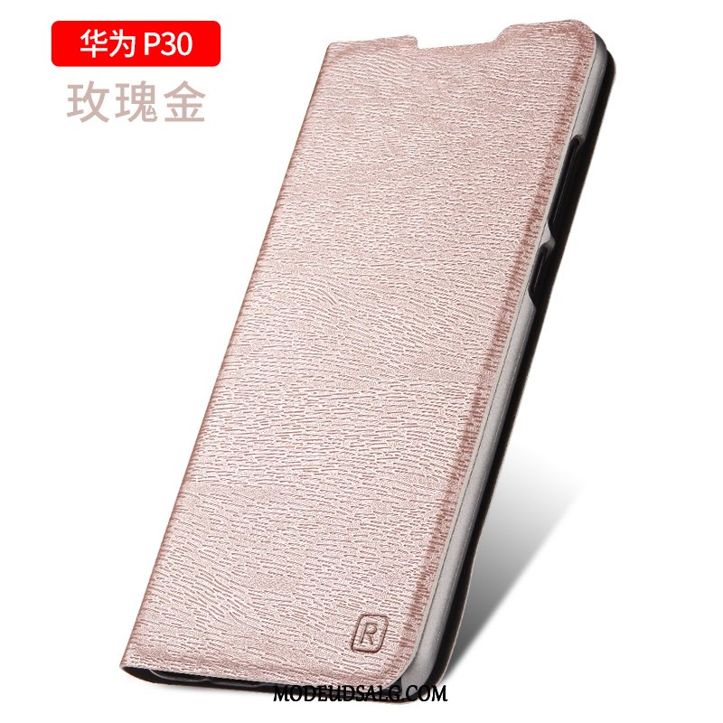 Huawei P30 Etui / Cover Clamshell Alt Inklusive Anti-fald Blå