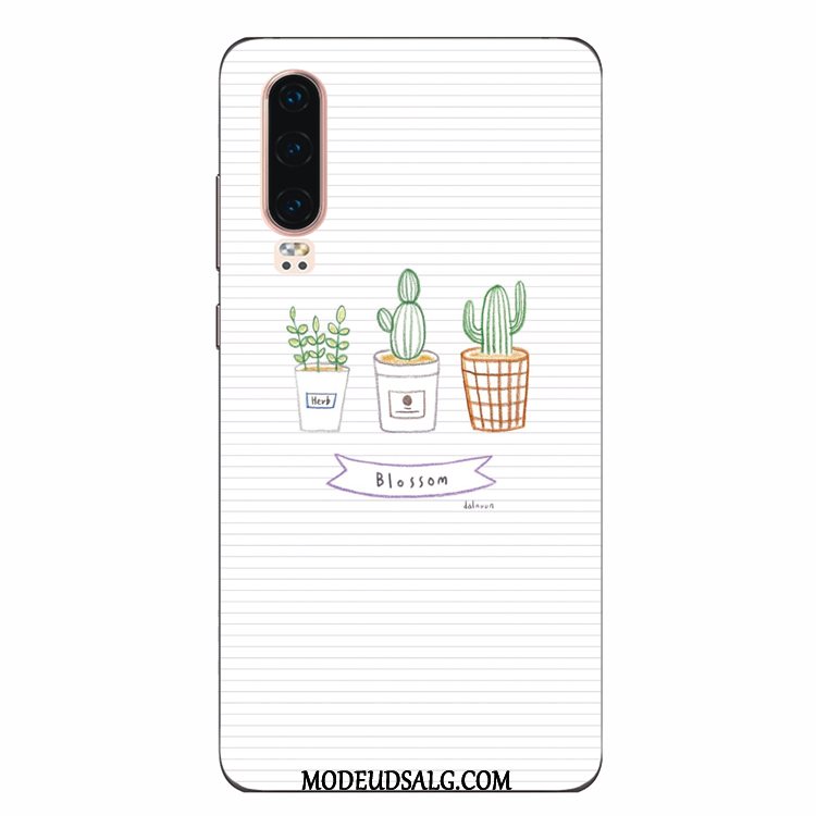 Huawei P30 Etui / Cover Kreativ Kunst Beskyttelse Frisk Hvid