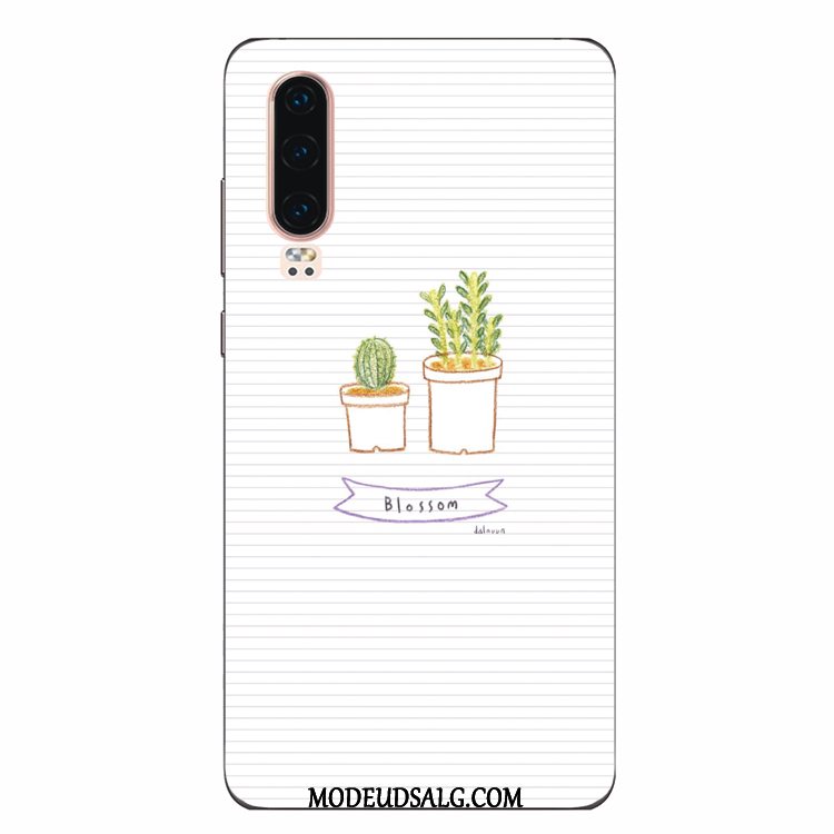 Huawei P30 Etui / Cover Kreativ Kunst Beskyttelse Frisk Hvid