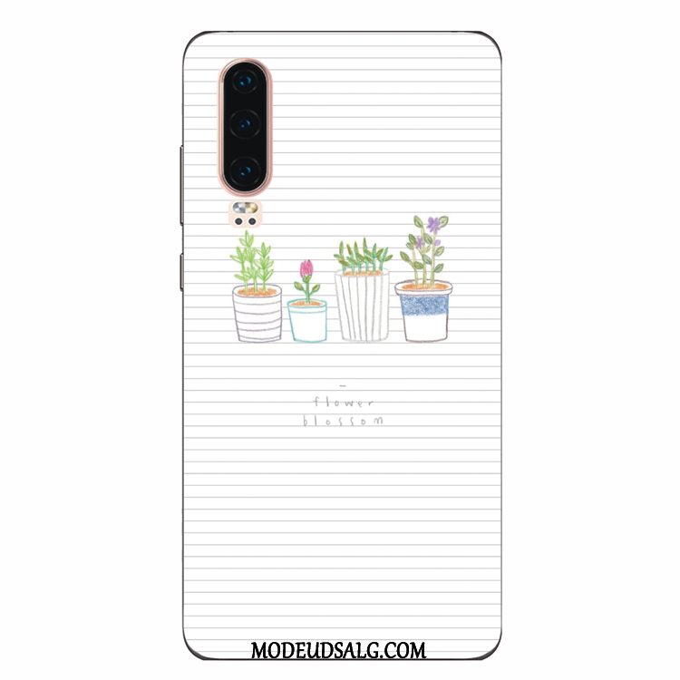 Huawei P30 Etui / Cover Kreativ Kunst Beskyttelse Frisk Hvid