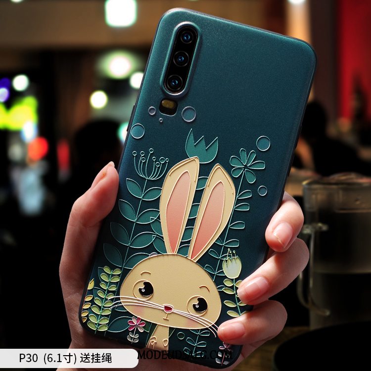 Huawei P30 Etui Cover Smuk Tynd Cartoon Lyserød