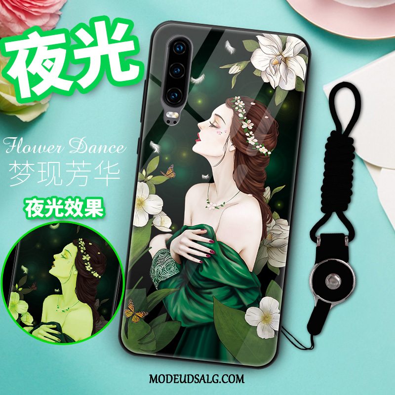 Huawei P30 Etui / Cover Spejl Anti-fald Hængende Ornamenter Lyserød