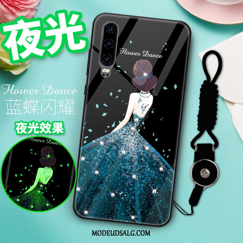 Huawei P30 Etui / Cover Spejl Anti-fald Hængende Ornamenter Lyserød