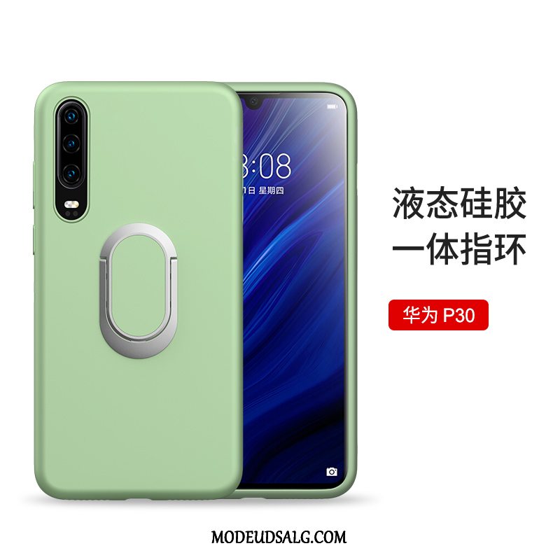 Huawei P30 Etui / Cover Spænde Anti-fald Ring Silikone Lyserød