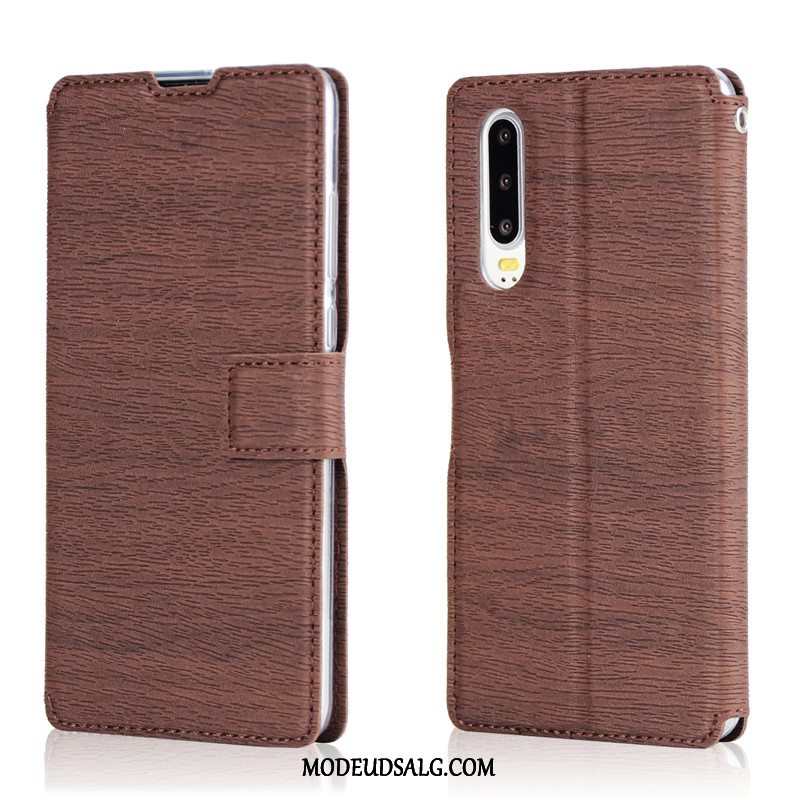 Huawei P30 Etui / Cover Tree Lædertaske Mønster Clamshell