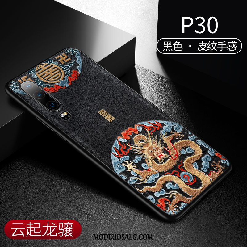 Huawei P30 Etui Cover Trend Anti-fald Tynd Læder