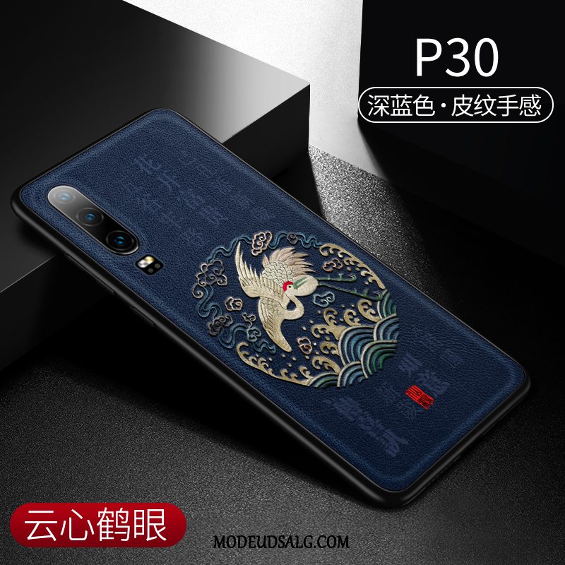 Huawei P30 Etui Cover Trend Anti-fald Tynd Læder