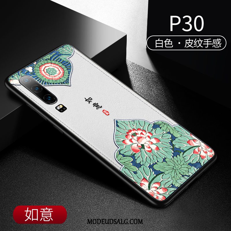 Huawei P30 Etui Cover Trend Anti-fald Tynd Læder