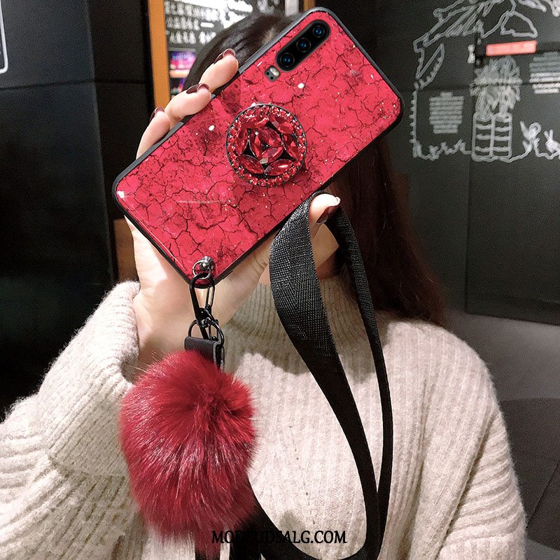 Huawei P30 Etui Cover Tynd Silikone-etui Net Red Hængende Ornamenter