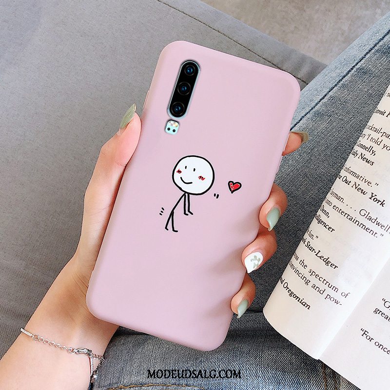 Huawei P30 Etui Silikone Cartoon Elskeren Anti-fald Cover