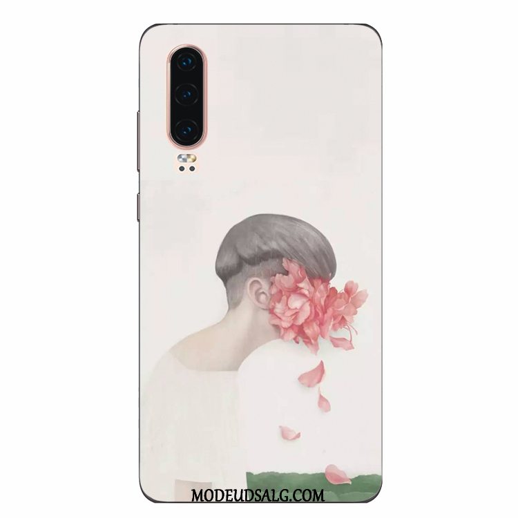 Huawei P30 Etui Silikone Kreativ Blå Af Personlighed Kunst