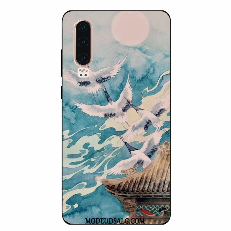 Huawei P30 Etui Smukke Grøn Vind Beskyttelse Kunst