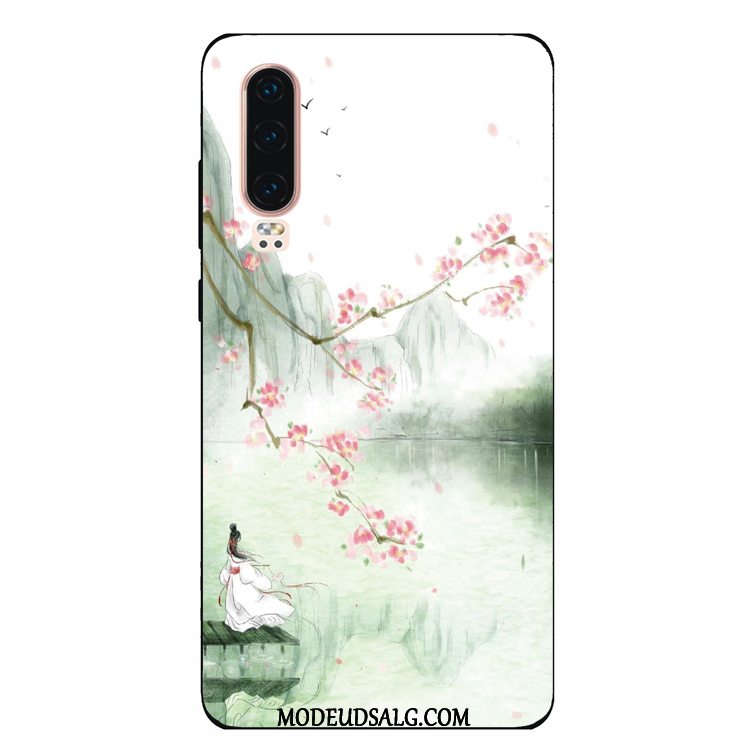 Huawei P30 Etui Smukke Grøn Vind Beskyttelse Kunst