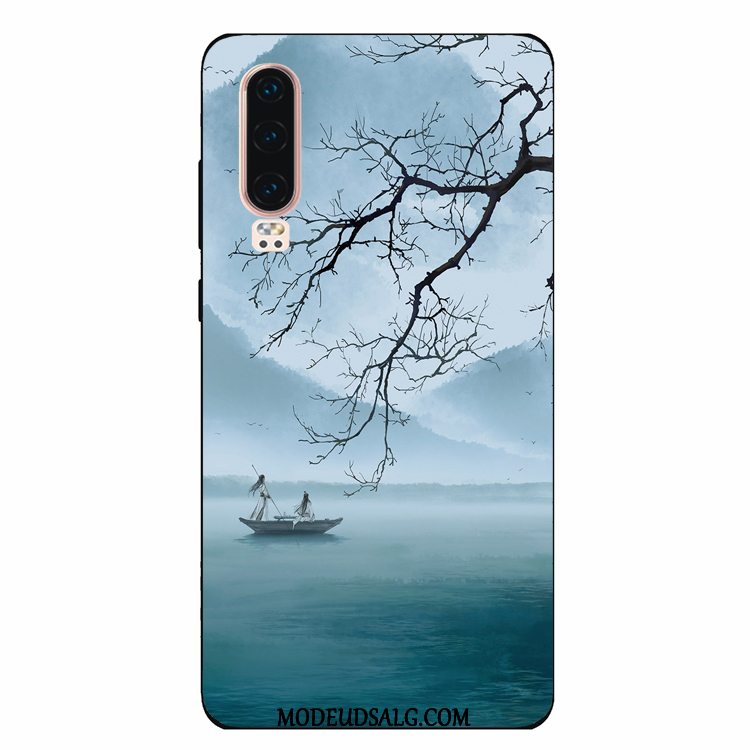 Huawei P30 Etui Smukke Grøn Vind Beskyttelse Kunst