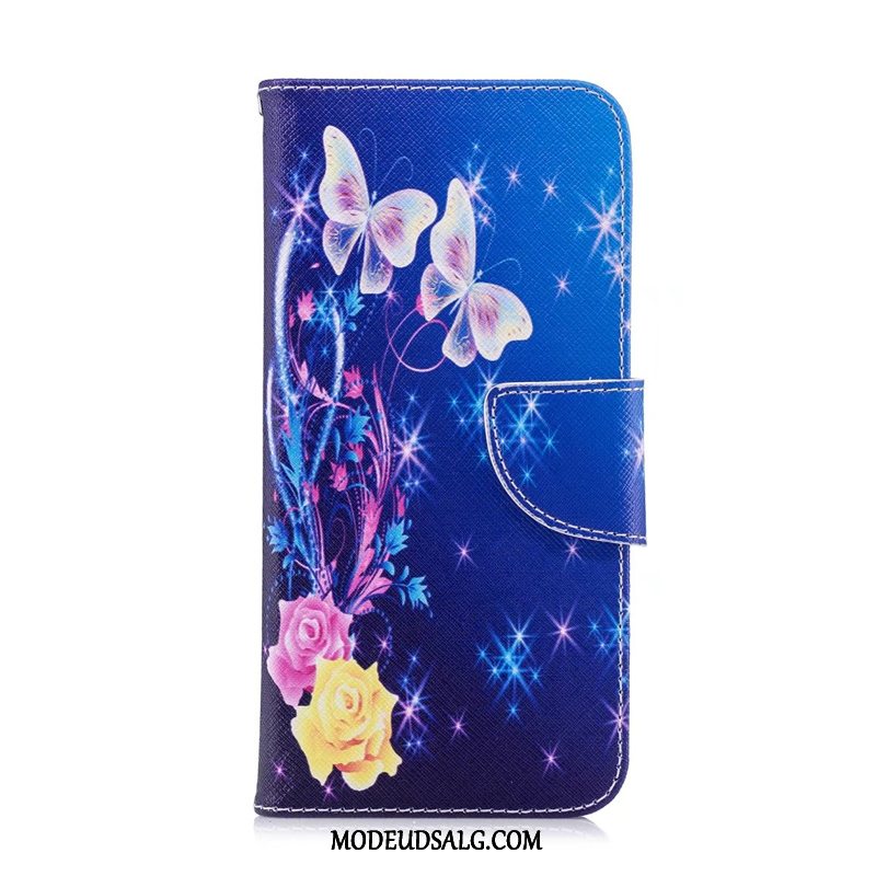 Huawei P30 Lite Etui Beskyttelse Hvid Lædertaske Malet Cover