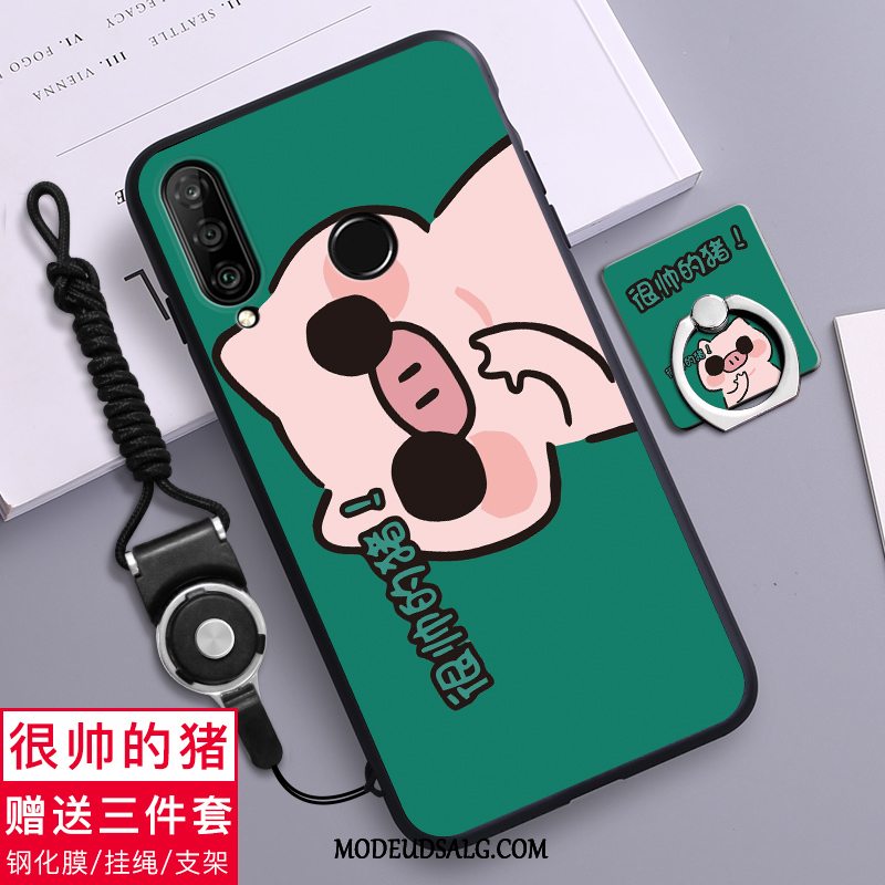 Huawei P30 Lite Etui / Cover Beskyttelse Nubuck Blød Grøn