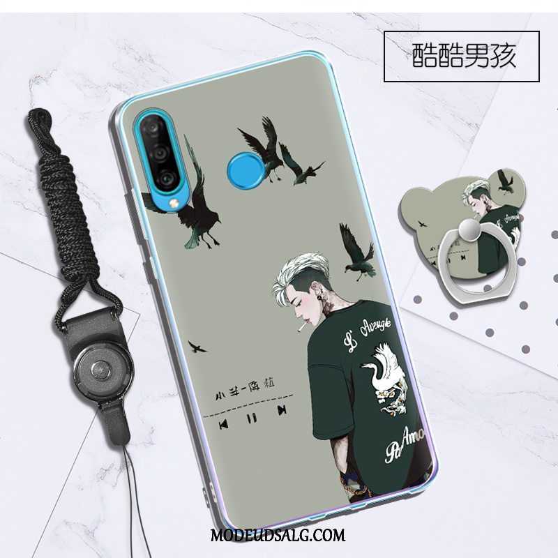 Huawei P30 Lite Etui / Cover Blød Mode Grøn Hængende Ornamenter