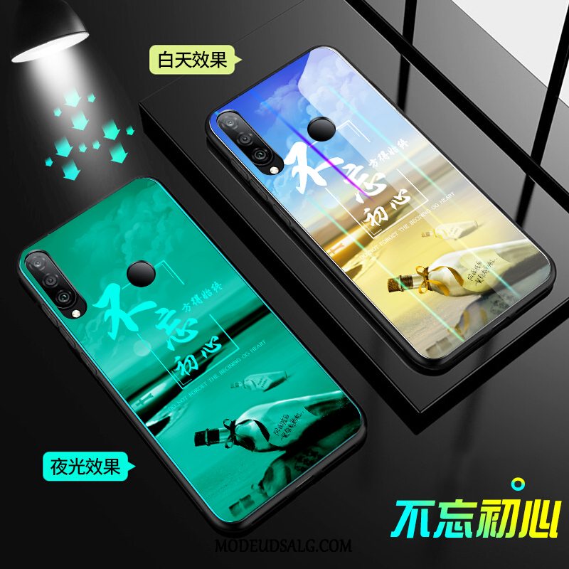 Huawei P30 Lite Etui / Cover Sort Beskyttelse Lyser Glas