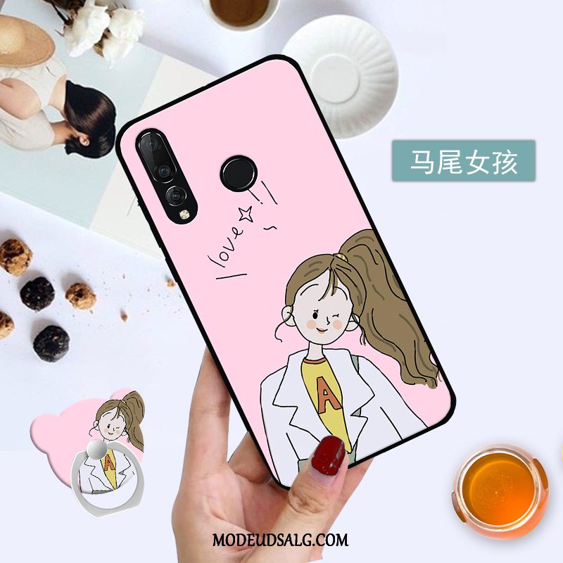 Huawei P30 Lite Etui Hængende Hals Ungdom Hvid Cartoon Anti-fald