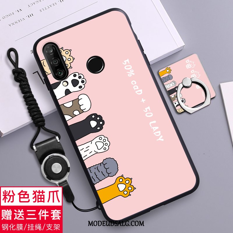 Huawei P30 Lite Etui Silikone Cover Cartoon Anti-fald Grøn