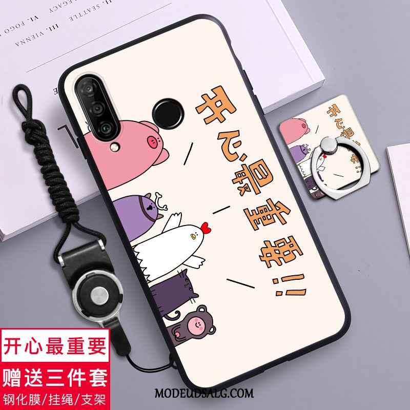 Huawei P30 Lite Etui Silikone Cover Cartoon Anti-fald Grøn