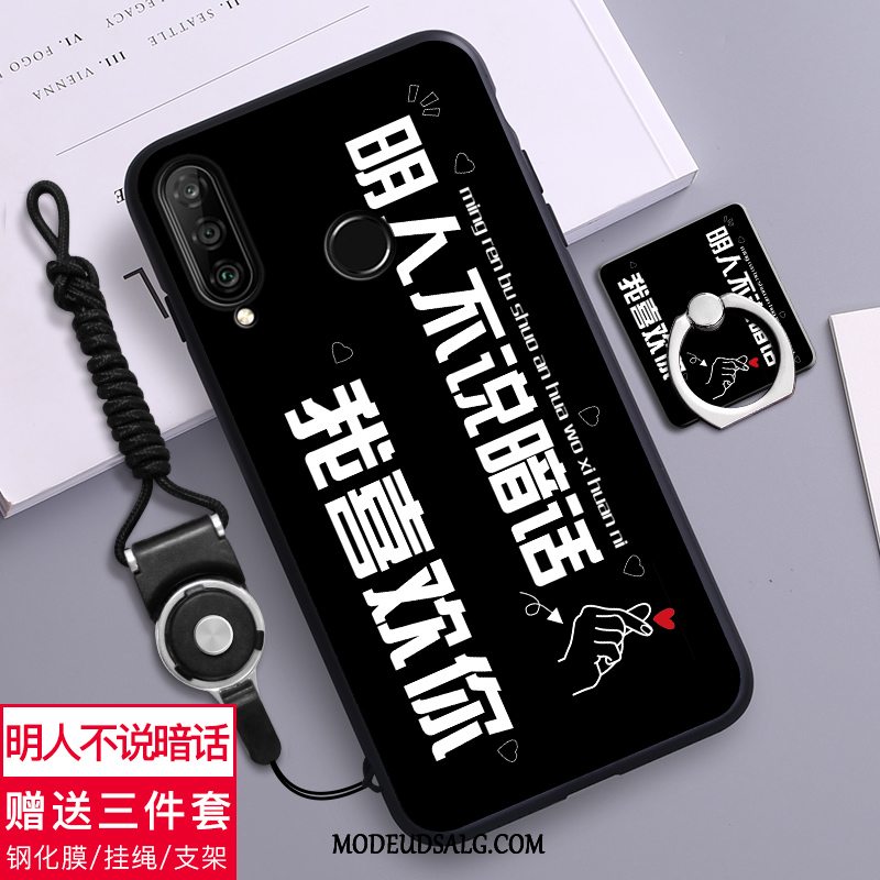 Huawei P30 Lite Etui Silikone Cover Cartoon Anti-fald Grøn