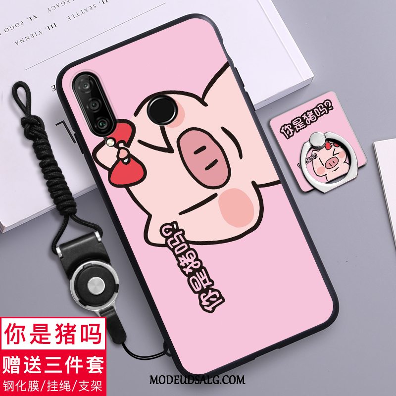 Huawei P30 Lite Etui Silikone Cover Cartoon Anti-fald Grøn