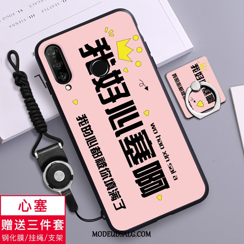 Huawei P30 Lite Etui Silikone Cover Cartoon Anti-fald Grøn