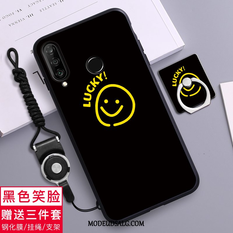 Huawei P30 Lite Etui Silikone Cover Cartoon Anti-fald Grøn