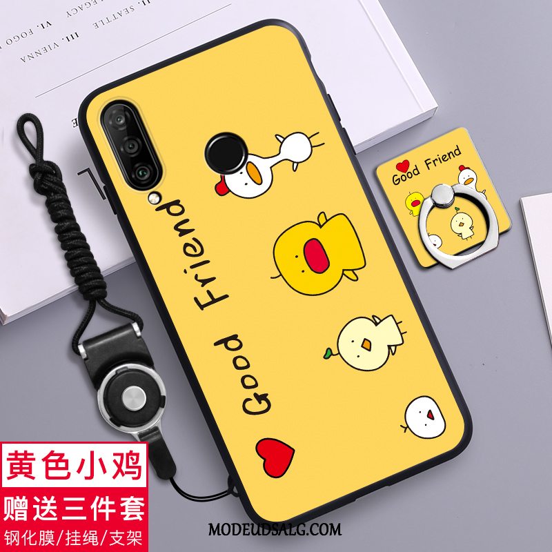 Huawei P30 Lite Etui Silikone Cover Cartoon Anti-fald Grøn