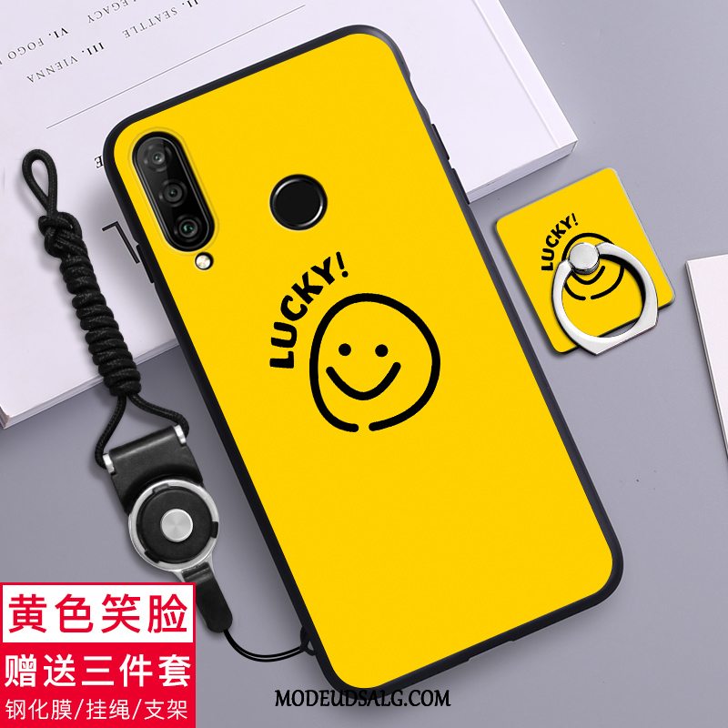 Huawei P30 Lite Etui Silikone Cover Cartoon Anti-fald Grøn