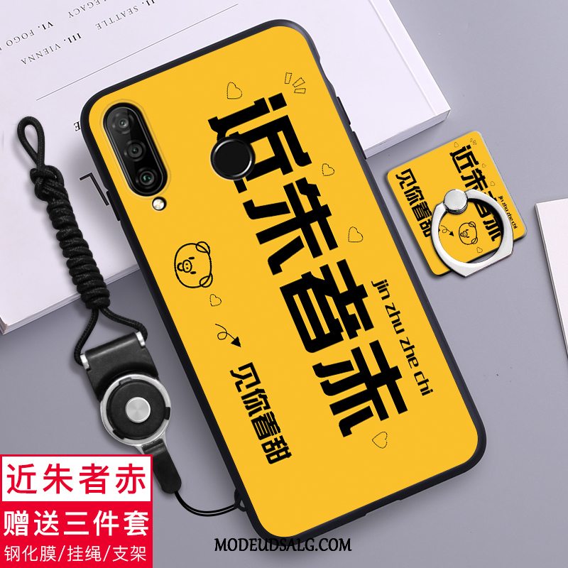 Huawei P30 Lite Etui Silikone Cover Cartoon Anti-fald Grøn