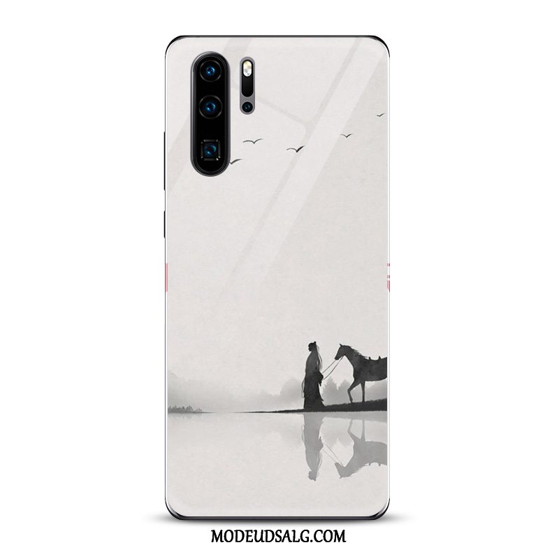 Huawei P30 Pro Etui / Cover Kunst Hvid Blæk Kinesisk Stil Spejl