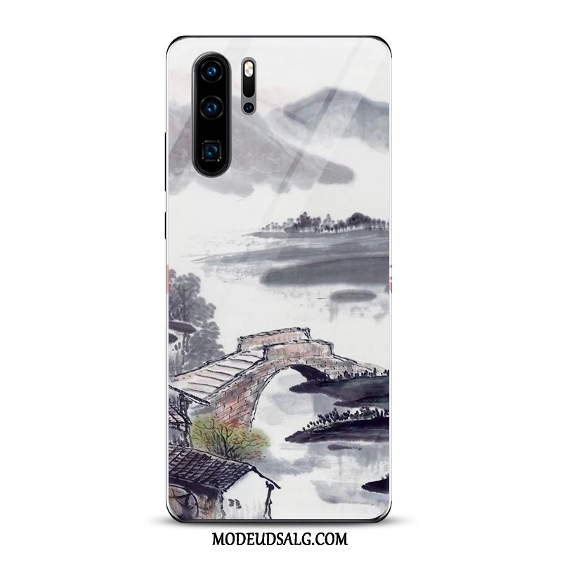 Huawei P30 Pro Etui / Cover Kunst Hvid Blæk Kinesisk Stil Spejl