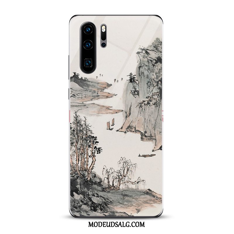 Huawei P30 Pro Etui / Cover Kunst Hvid Blæk Kinesisk Stil Spejl