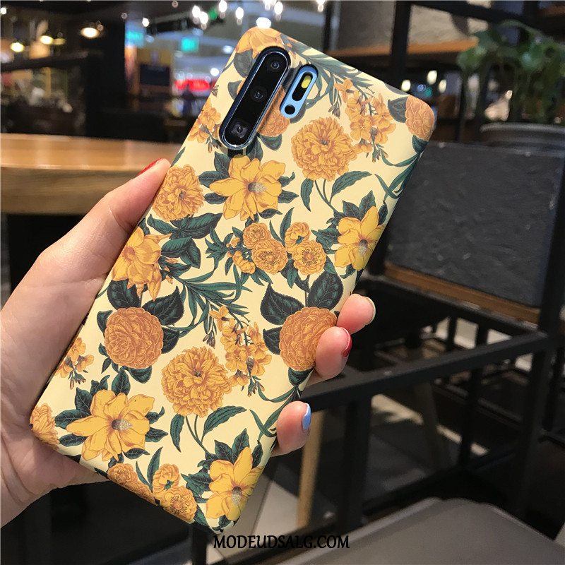 Huawei P30 Pro Etui Kunst Oliemaleri Lille Sektion Lyser Blomster