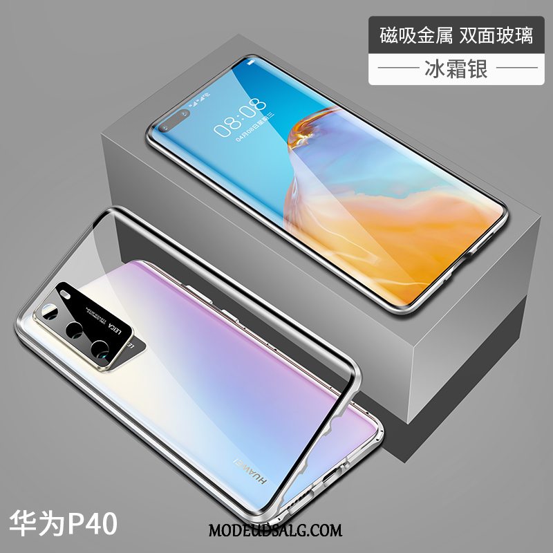 Huawei P40 Etui Alt Inklusive Net Red Beskyttelse Gennemsigtig Metal