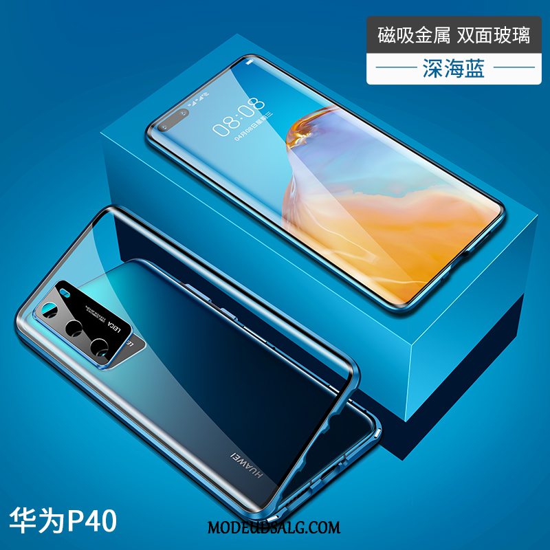 Huawei P40 Etui Alt Inklusive Net Red Beskyttelse Gennemsigtig Metal