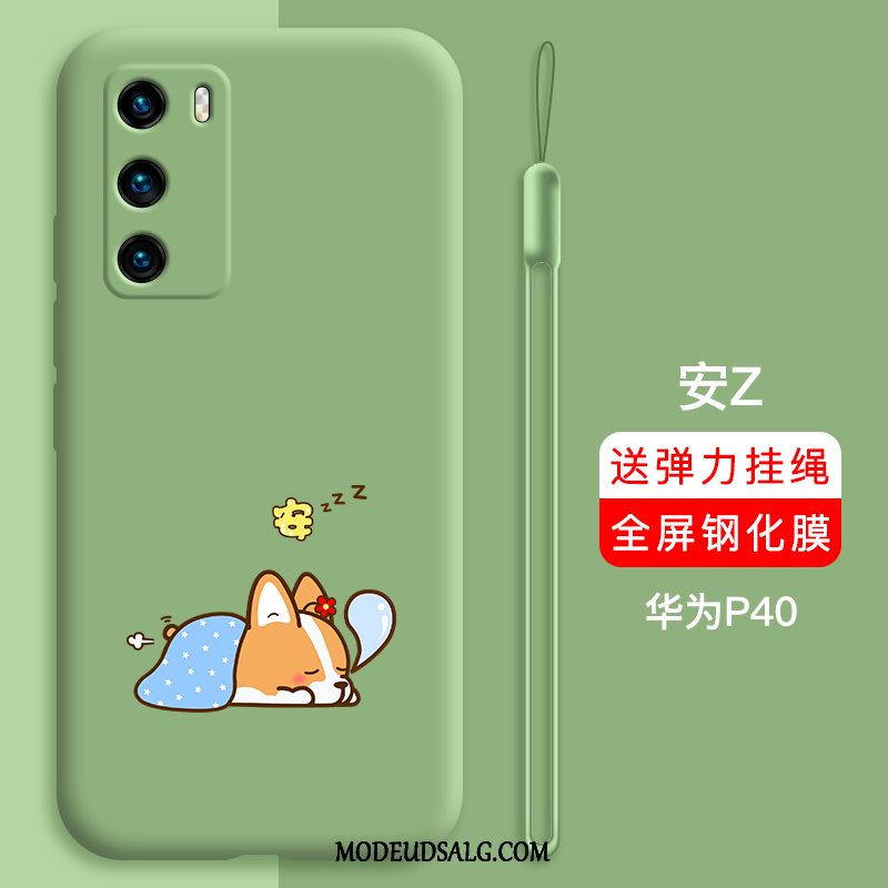 Huawei P40 Etui Beskyttelse Silikone Rød Cover Trendy