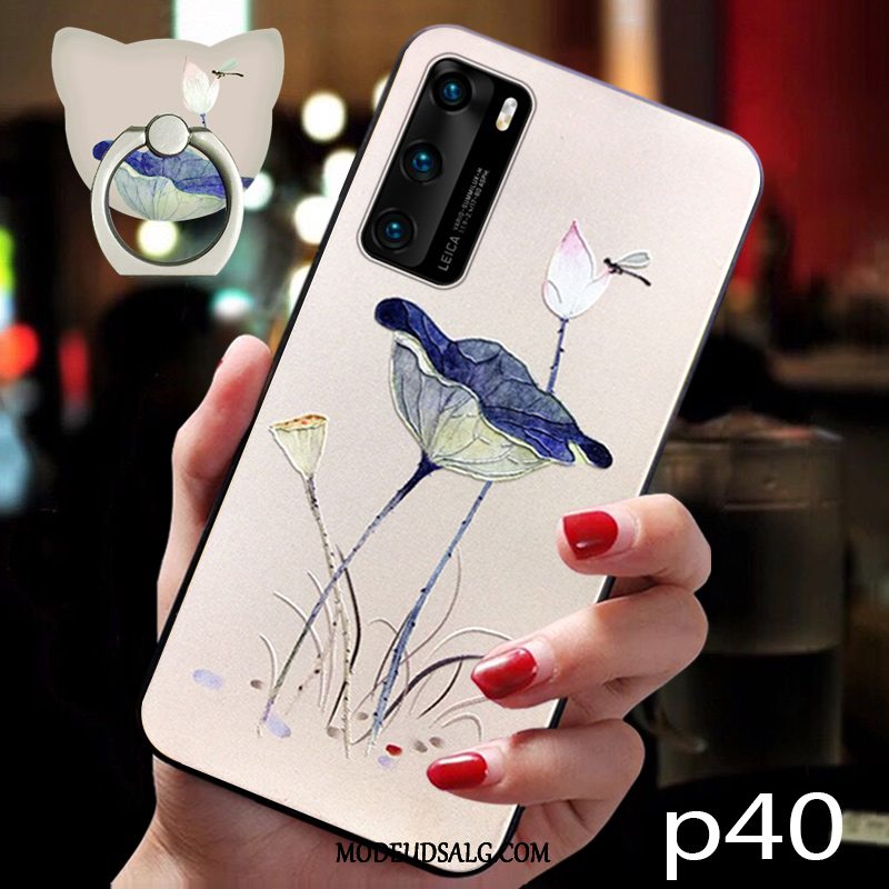 Huawei P40 Etui Blød Cover Hængende Ornamenter Blå Alt Inklusive