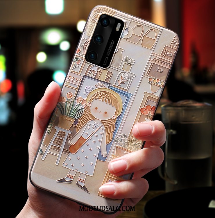 Huawei P40 Etui / Cover Beskyttelse Blå Anti-fald Trendy