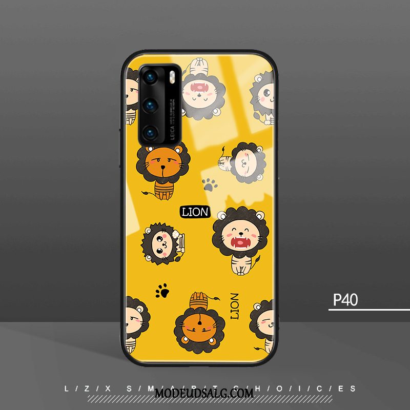 Huawei P40 Etui Hvid Anti-fald Lille Sektion Cartoon Hængende Ornamenter