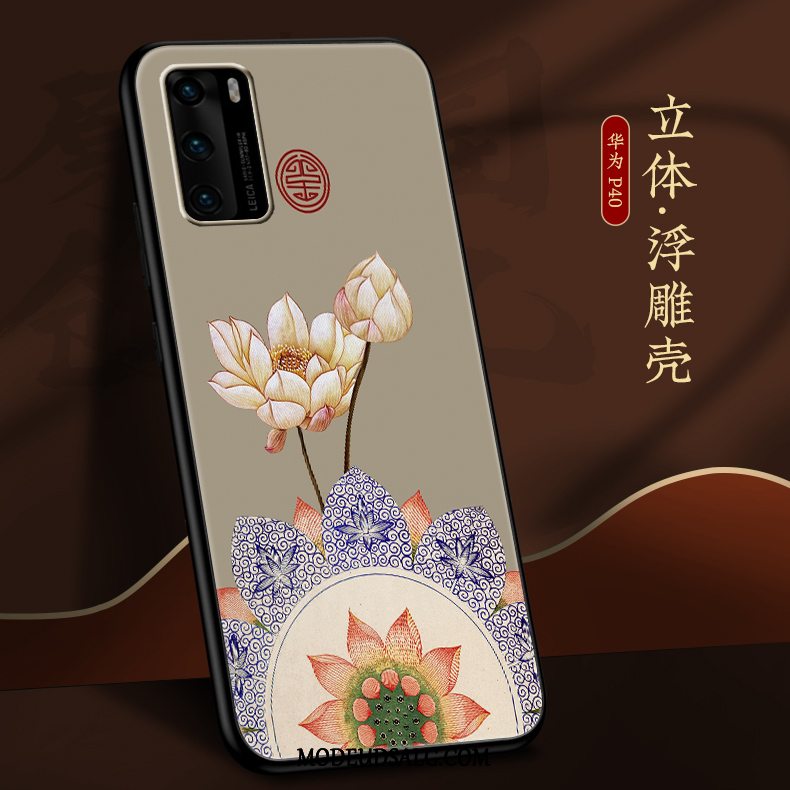 Huawei P40 Etui Ny Af Personlighed Anti-fald Tynd Kinesisk Stil