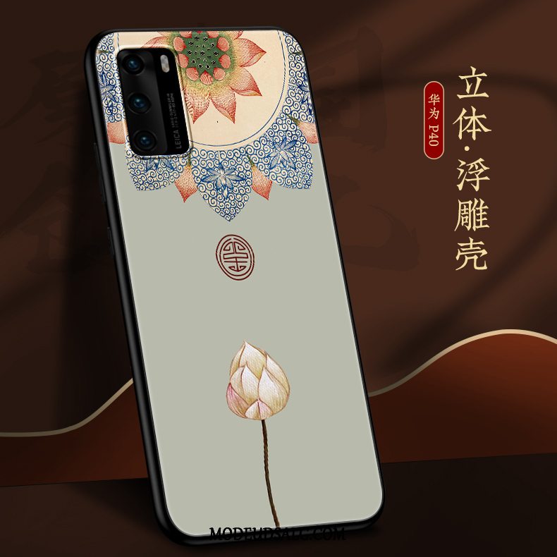 Huawei P40 Etui Ny Af Personlighed Anti-fald Tynd Kinesisk Stil