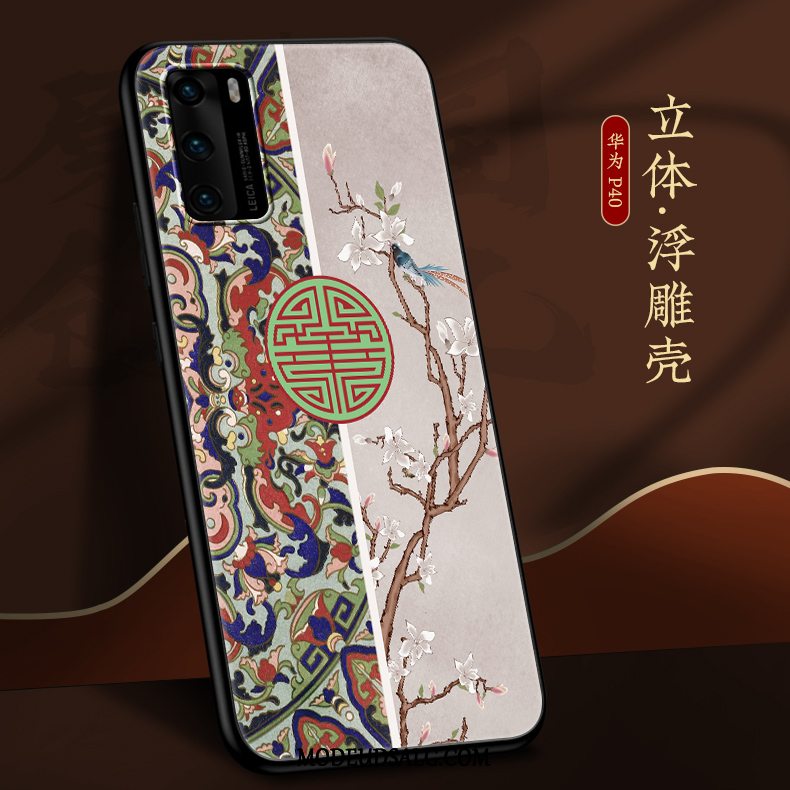 Huawei P40 Etui Ny Af Personlighed Anti-fald Tynd Kinesisk Stil