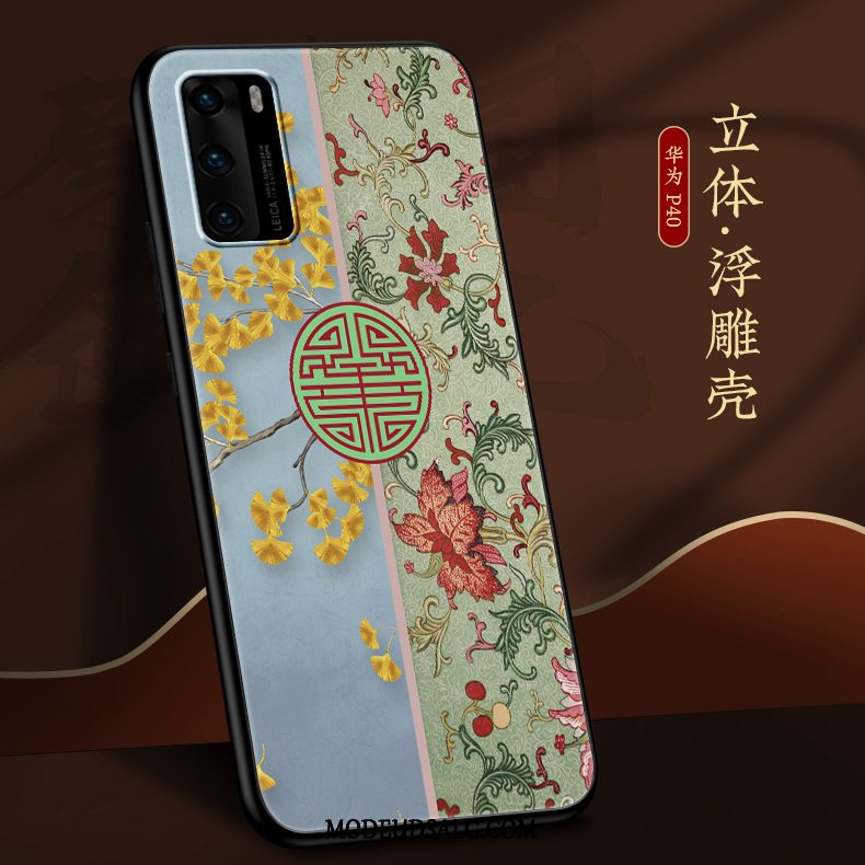 Huawei P40 Etui Ny Af Personlighed Anti-fald Tynd Kinesisk Stil