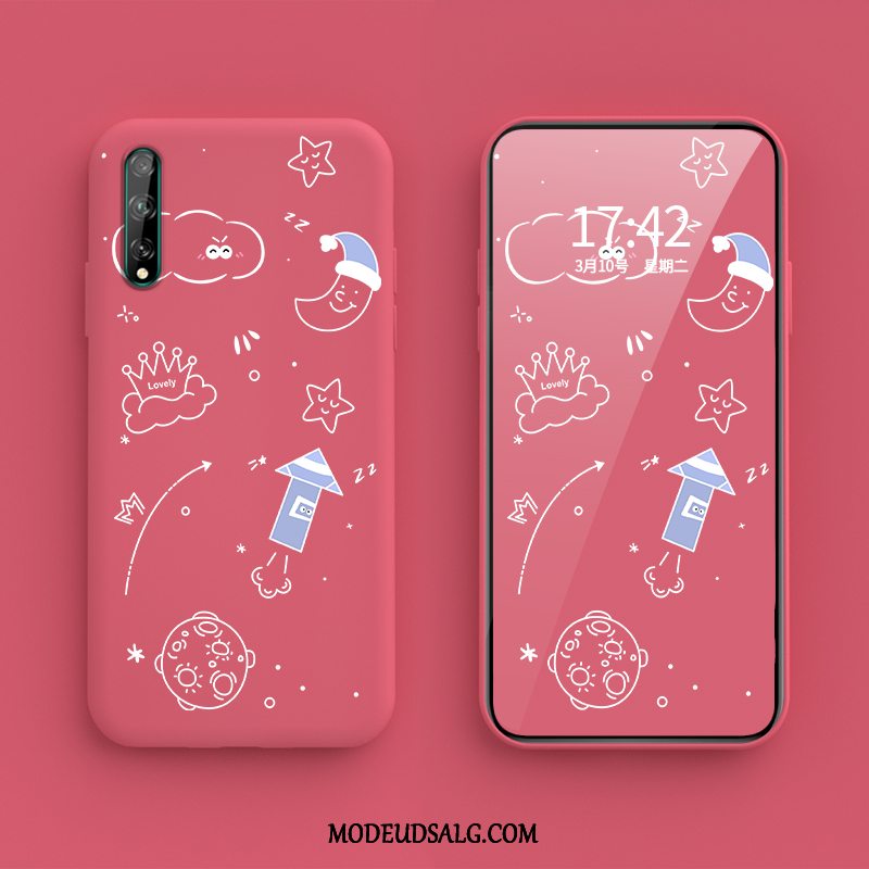 Huawei P40 Lite E Etui / Cover Silikone-etui Alt Inklusive Cartoon Ny Rød